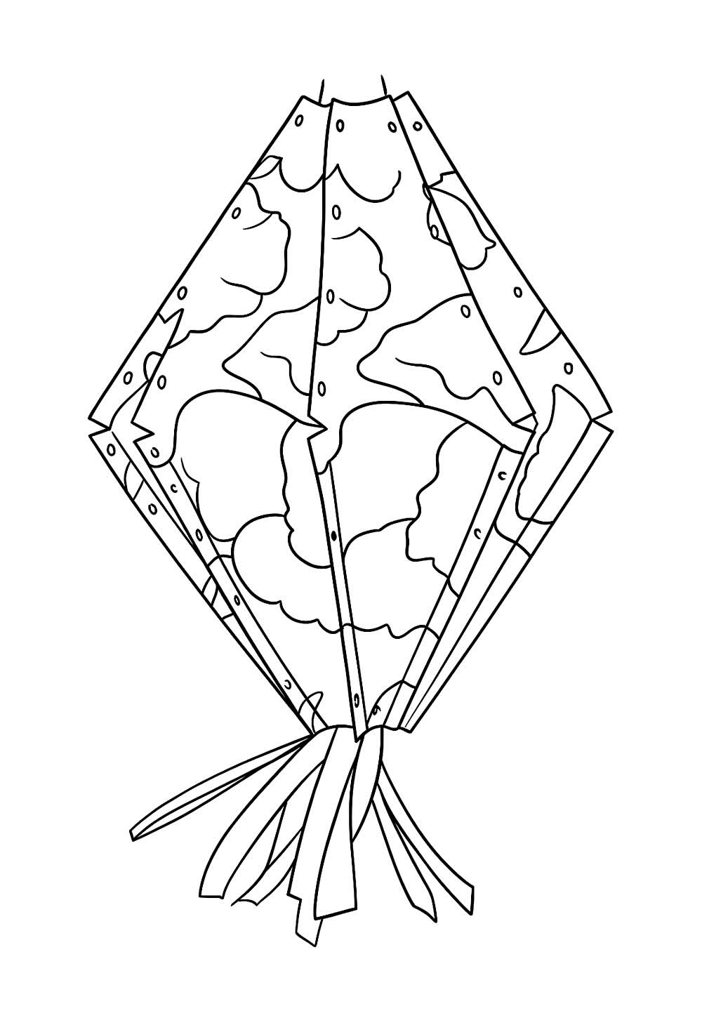 Desenho de Balão Junino com Coelhinho para imprimir