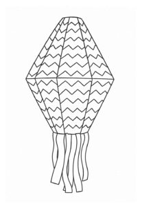 Desenhos de Balão Junino para colorir - Bora Colorir