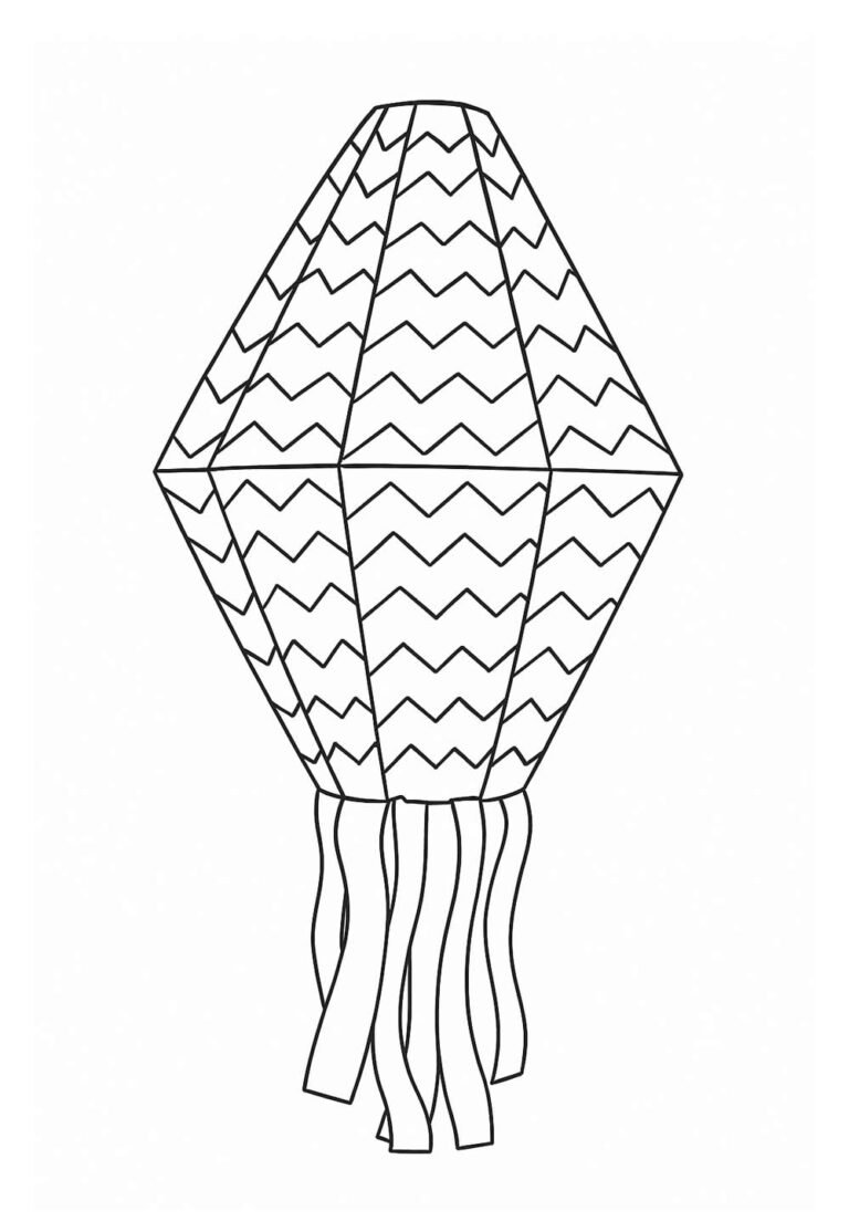 Desenhos de Balão Junino para colorir - Bora Colorir