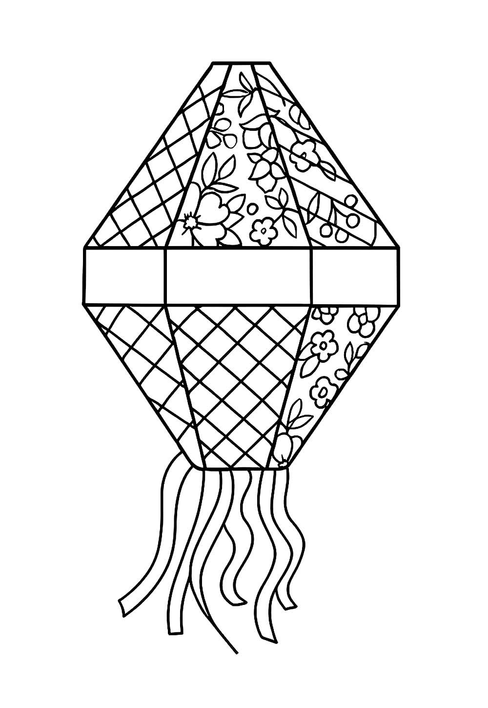 Balão Junino para colorir