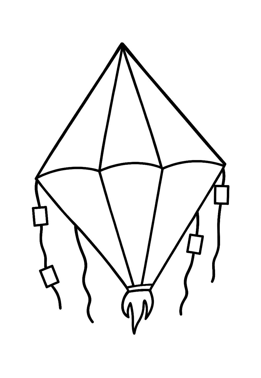 Desenho de Balão Junino para imprimir e colorir