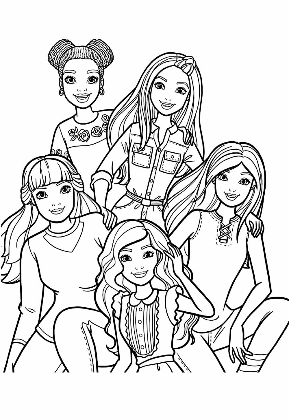 Desenhos para pintar de Barbie Dreamhouse Adventures