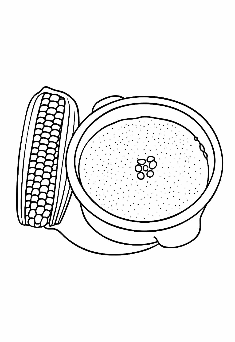 Canjica para imprimir e colorir