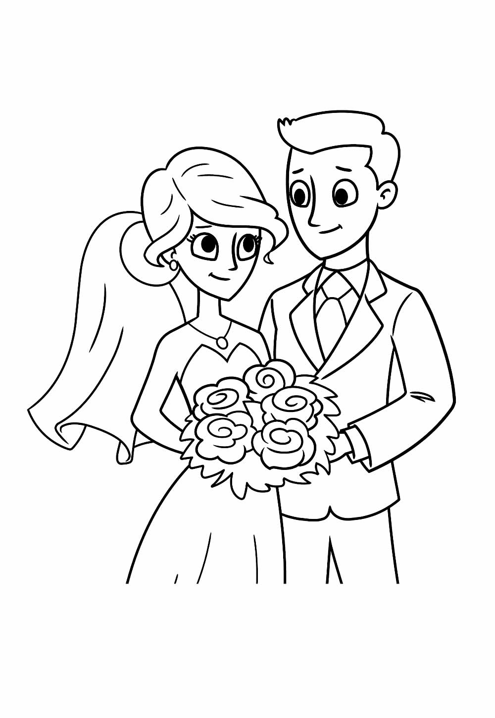 Desenhos de Casamento para pintar e colorir