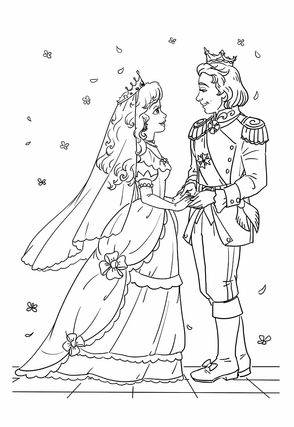 Desenhos de Casamento - Rei e Rainha