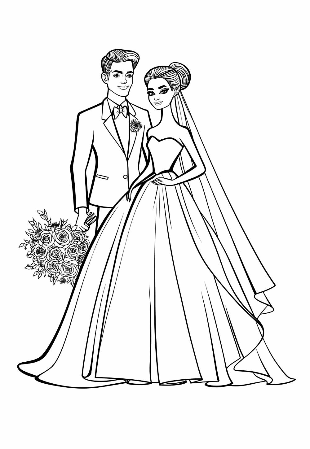 Desenho de Casamento para colorir