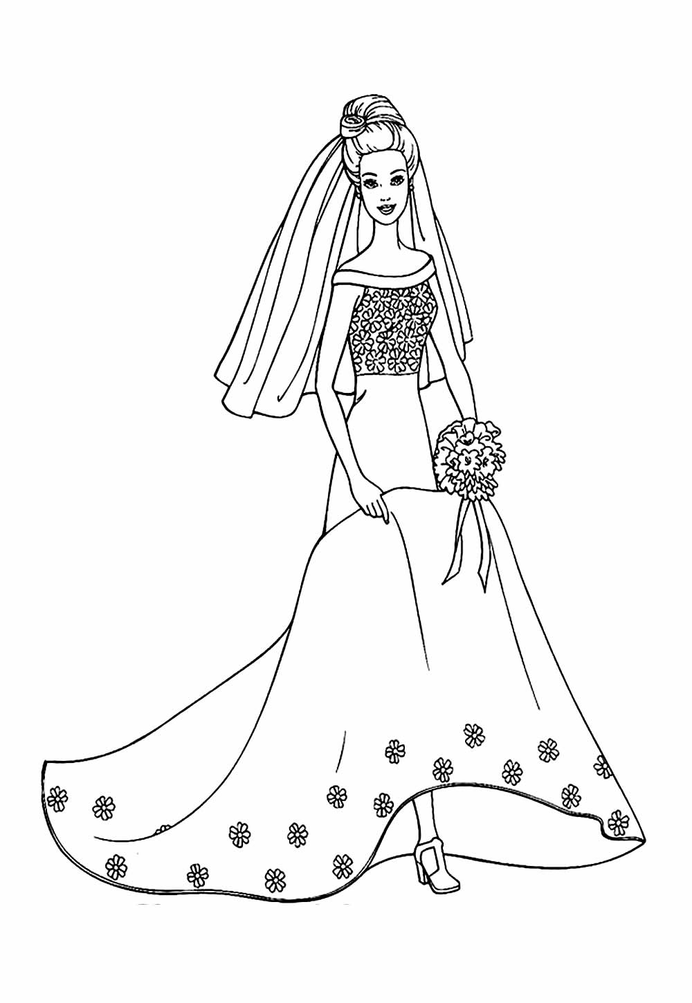 Desenho de Casamento para imprimir