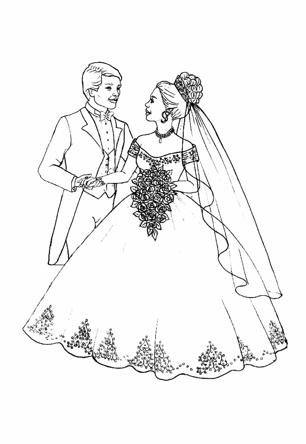 Casamento para imprimir e pintar