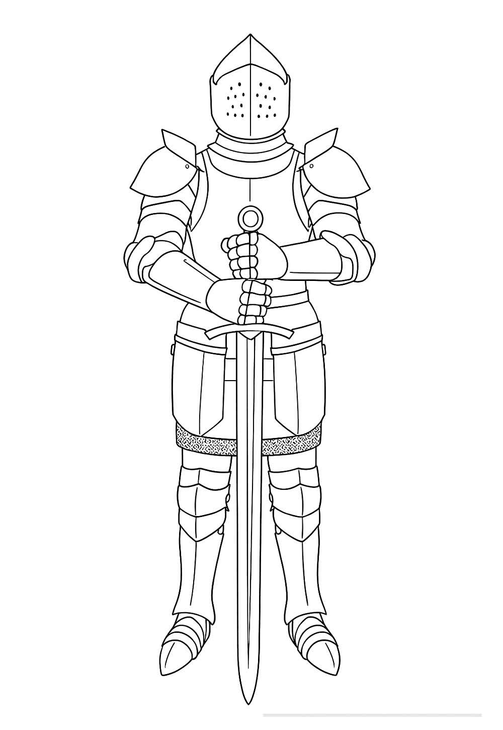 Cavaleiro Medieval para pintar