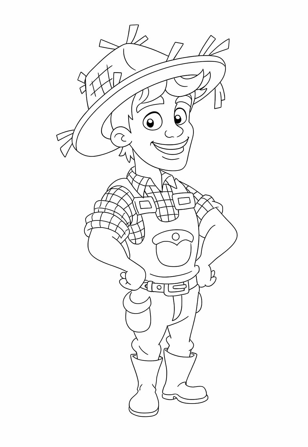 Desenho de Matuto com Chapéu Junino para colorir