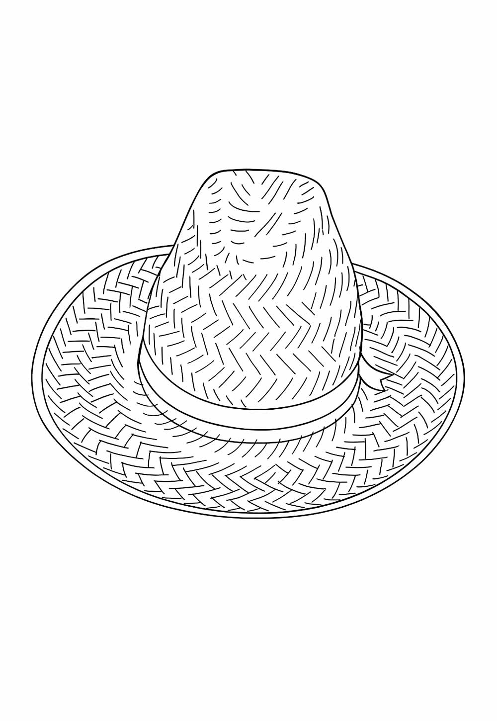 Desenho de Chapéu de Palha para colorir