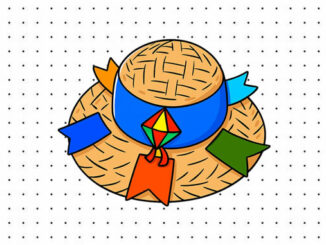 Desenhos de Chapéu Junino para colorir