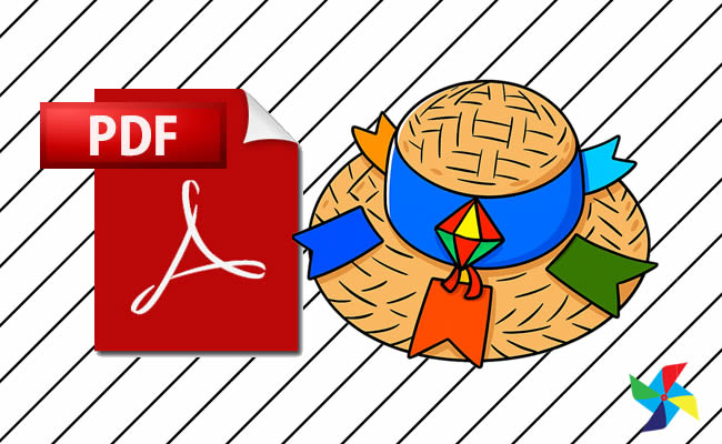 Desenhos de Chapéu Junino em PDF