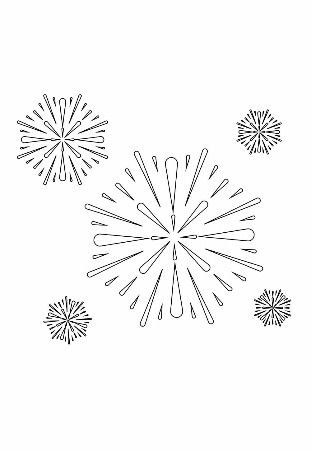 Fogos de Artifício para colorir