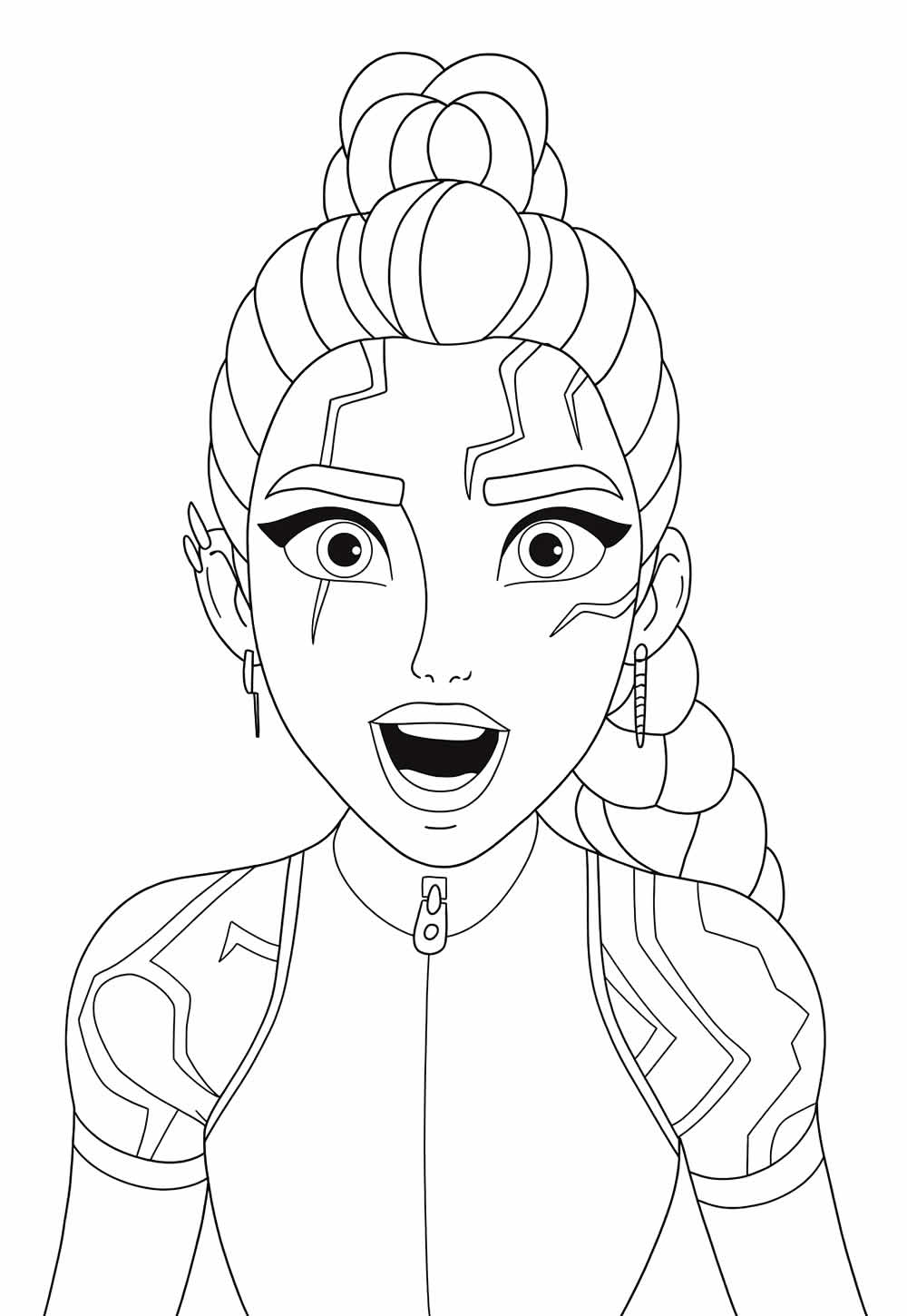 Desenho para colorir de Guerreiras do K-Pop