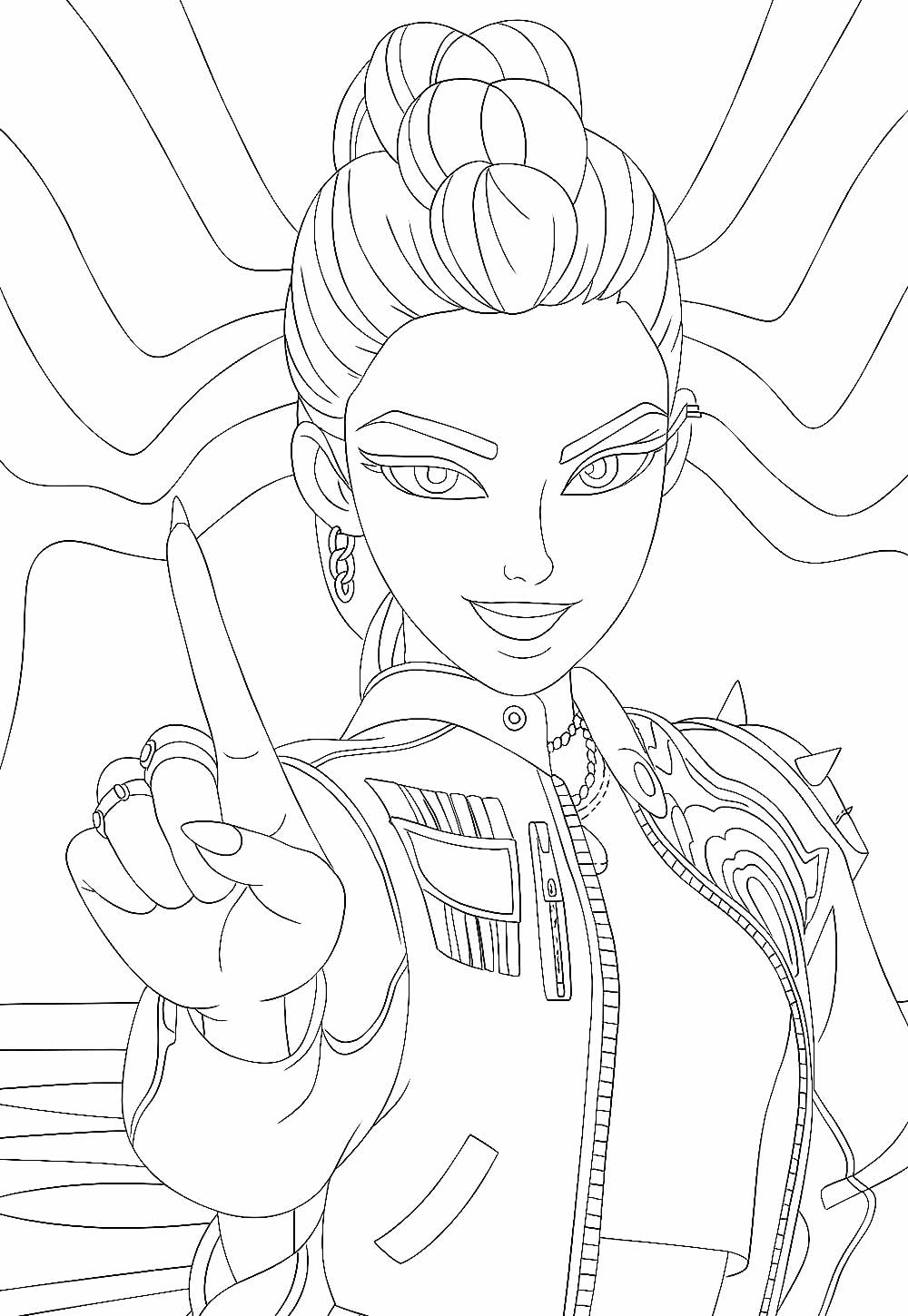 Desenhos das Guerreiras do K-Pop para colorir