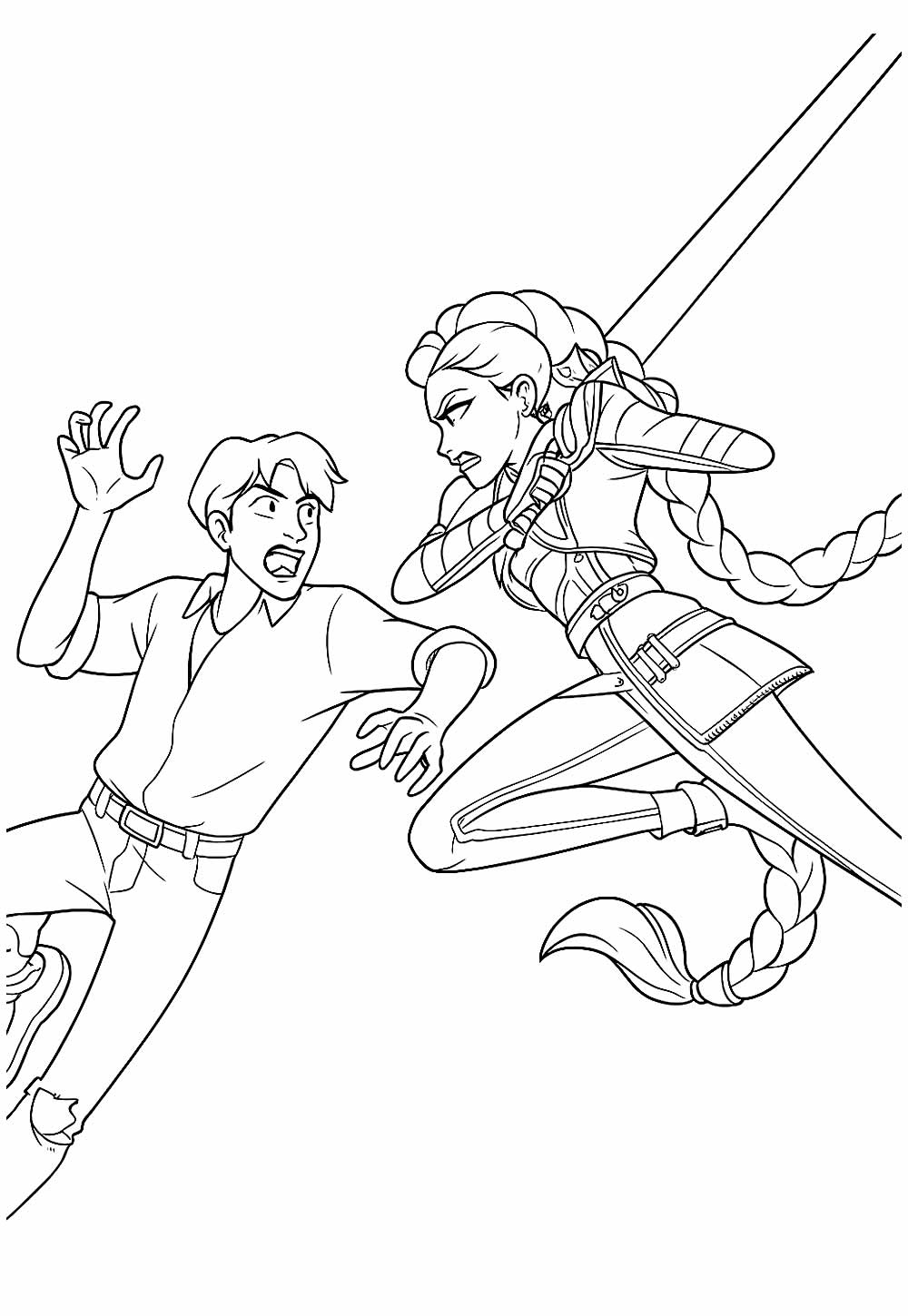 Desenhos das Guerreiras do K-Pop para colorir