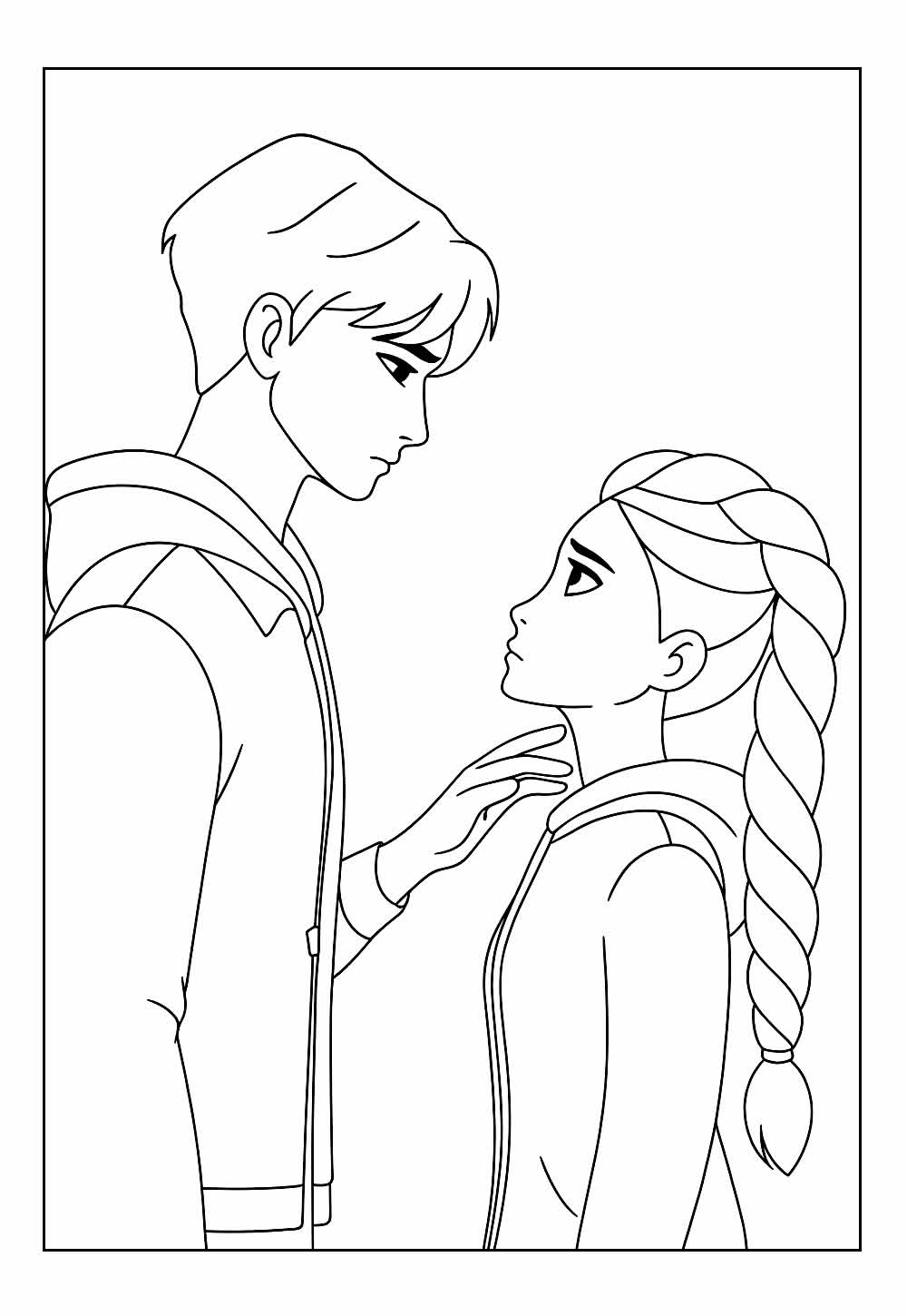 Desenho de Jinu e Rumi para colorir