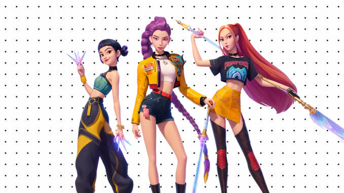 Desenhos de Guerreiras do K-Pop para colorir