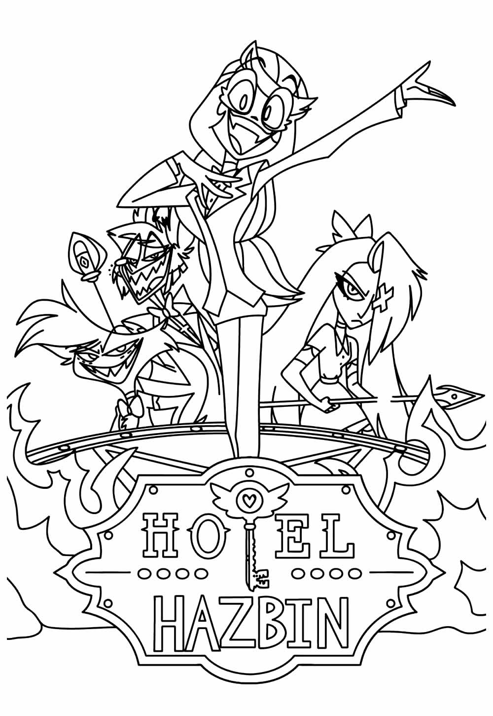 Modelo de Hazbin Hotel para pintar