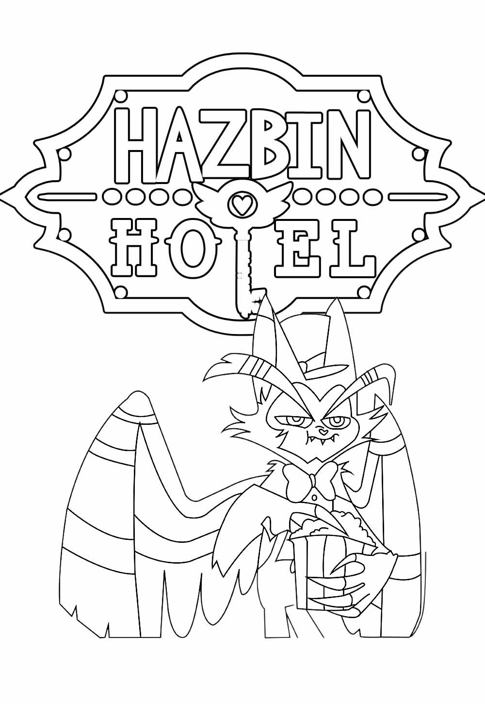Página para Colorir de Hazbin Hotel