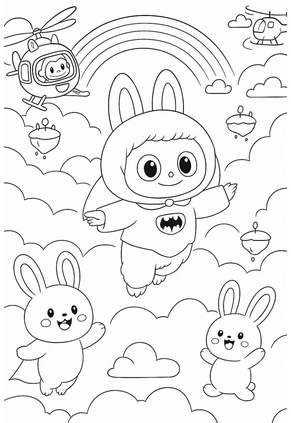 Desenho de Labubu para colorir