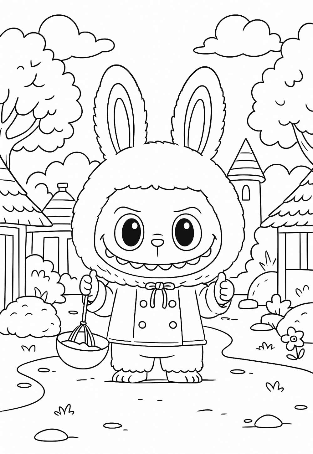 Desenhos de Labubu para colorir