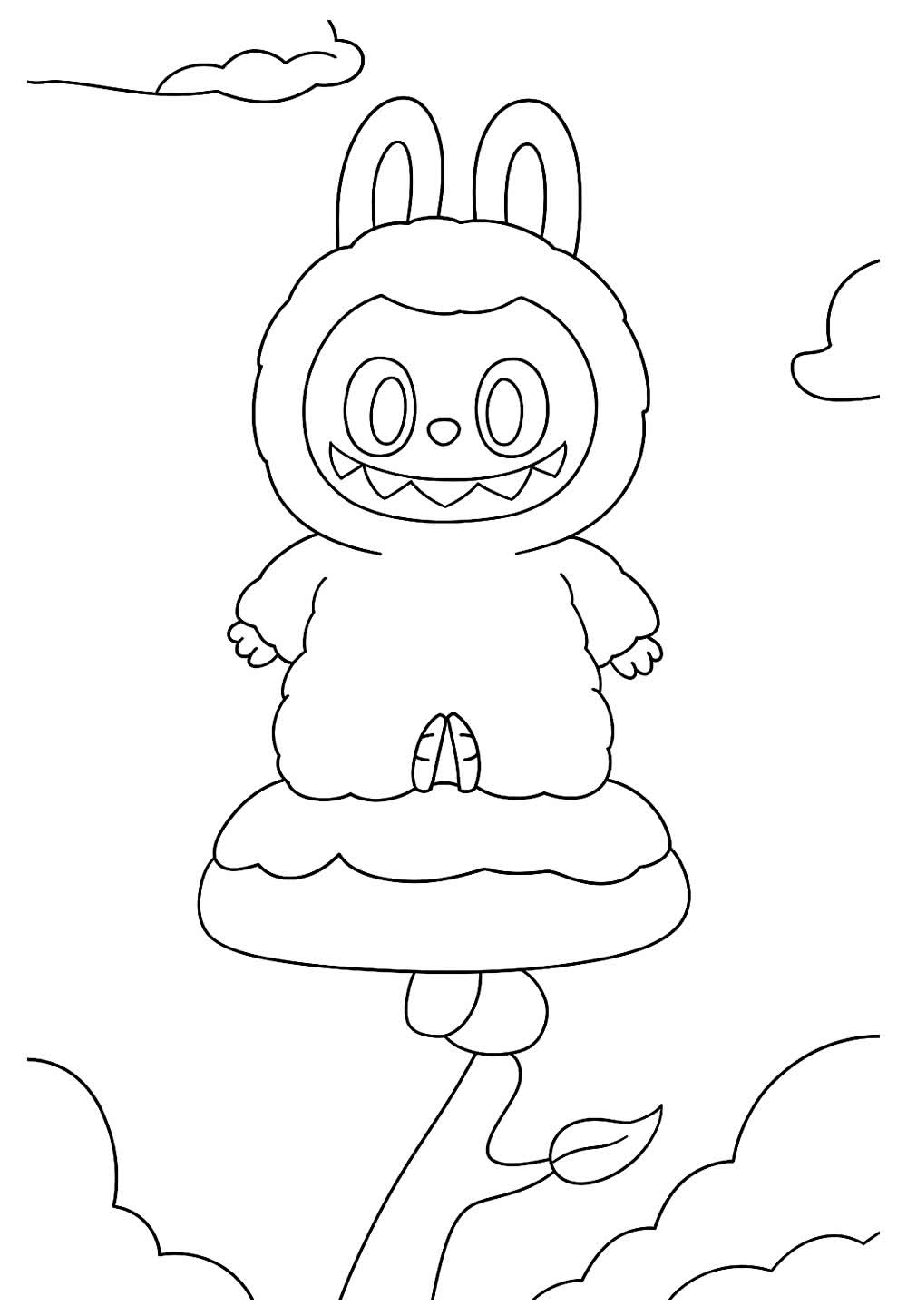 Desenhos de Labubu para pintar