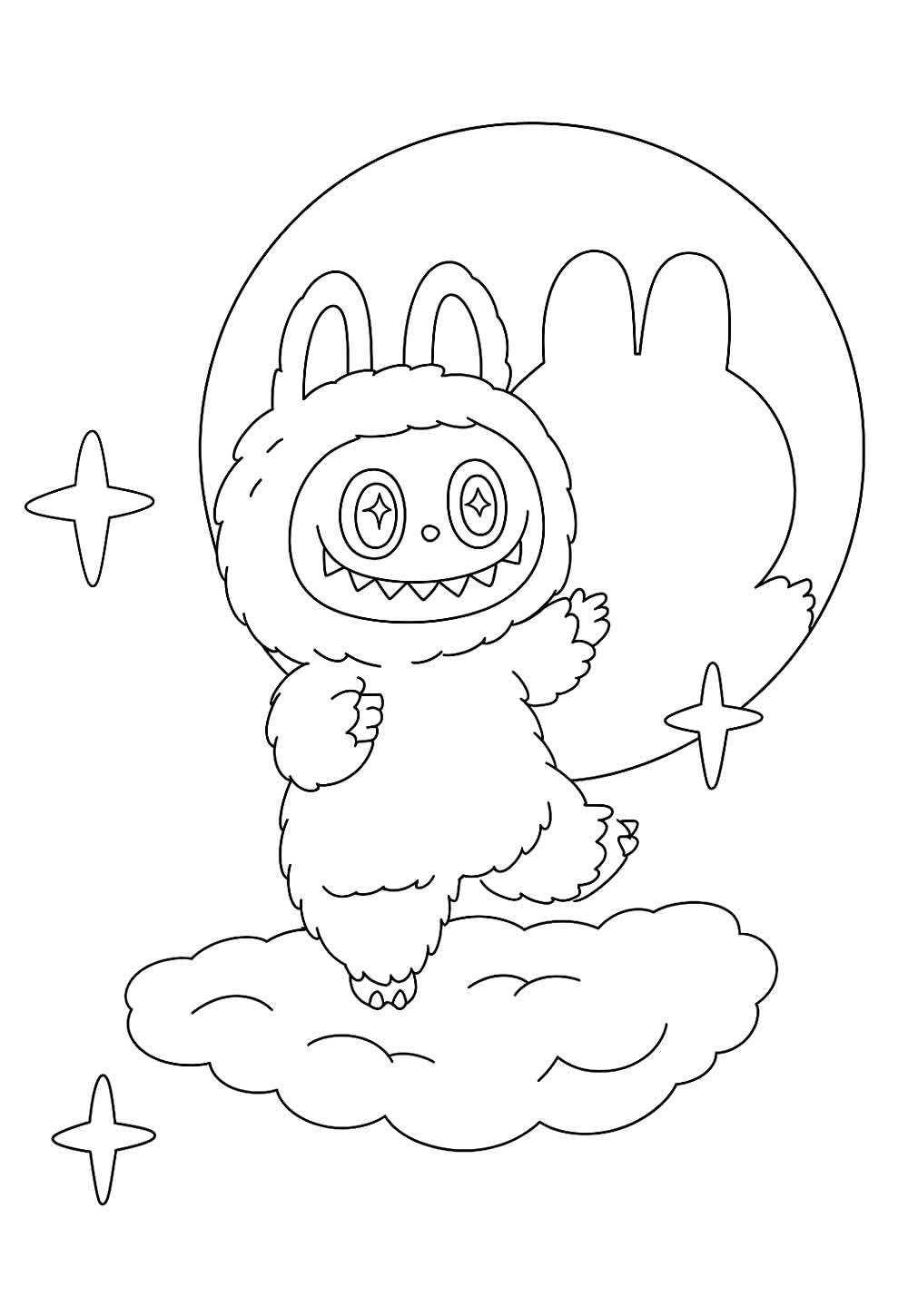 Desenho de Labubu para colorir