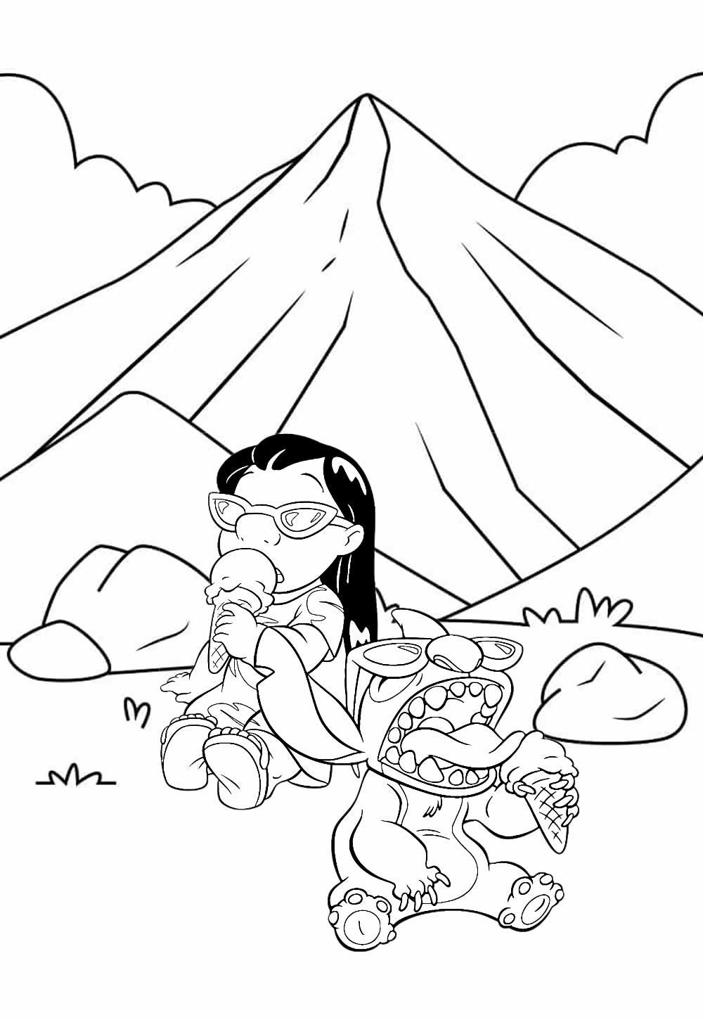 Desenho de Lilo e Stitch