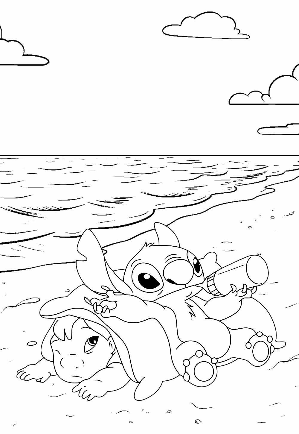 Desenhos de Lilo e Stitch para colorir