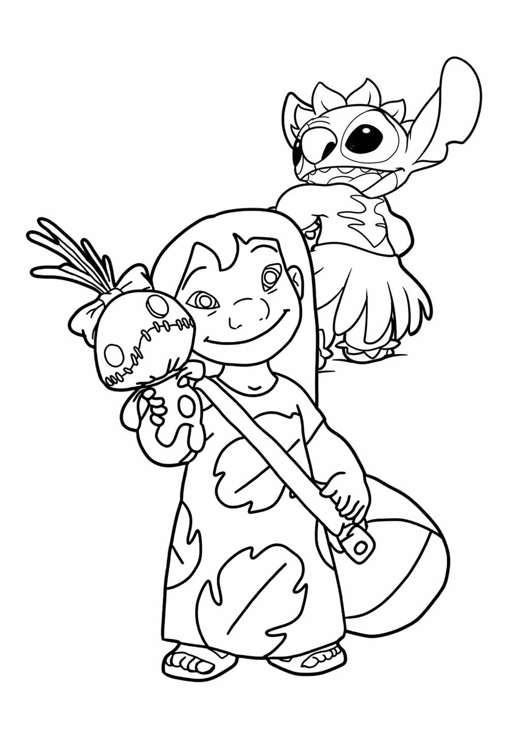 Desenho de Lilo e Stitch
