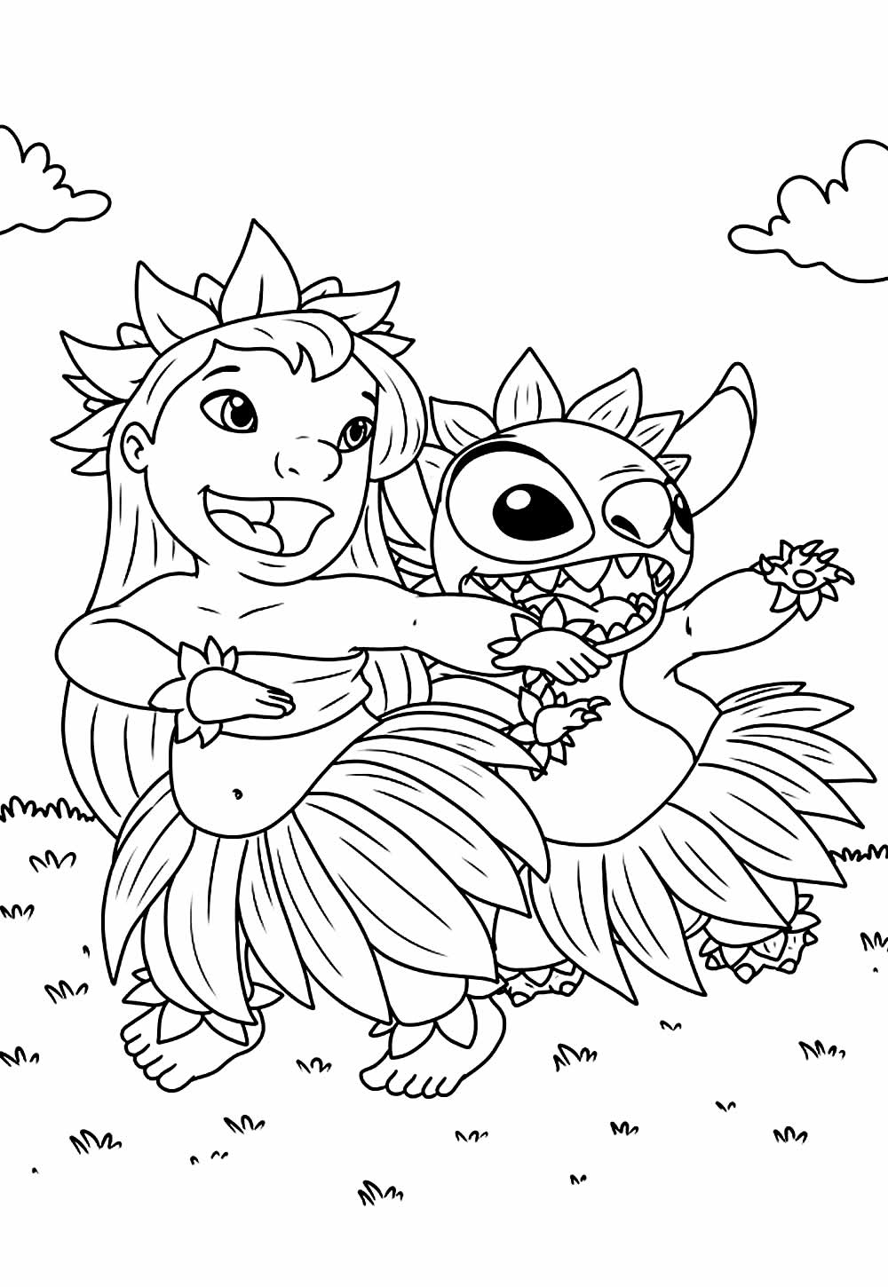 Lilo e Stitch para imprimir e colorir