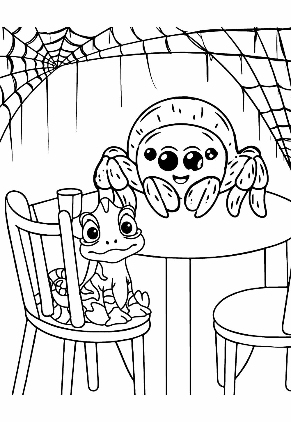 Desenho de Lucas, a Aranha para imprimir
