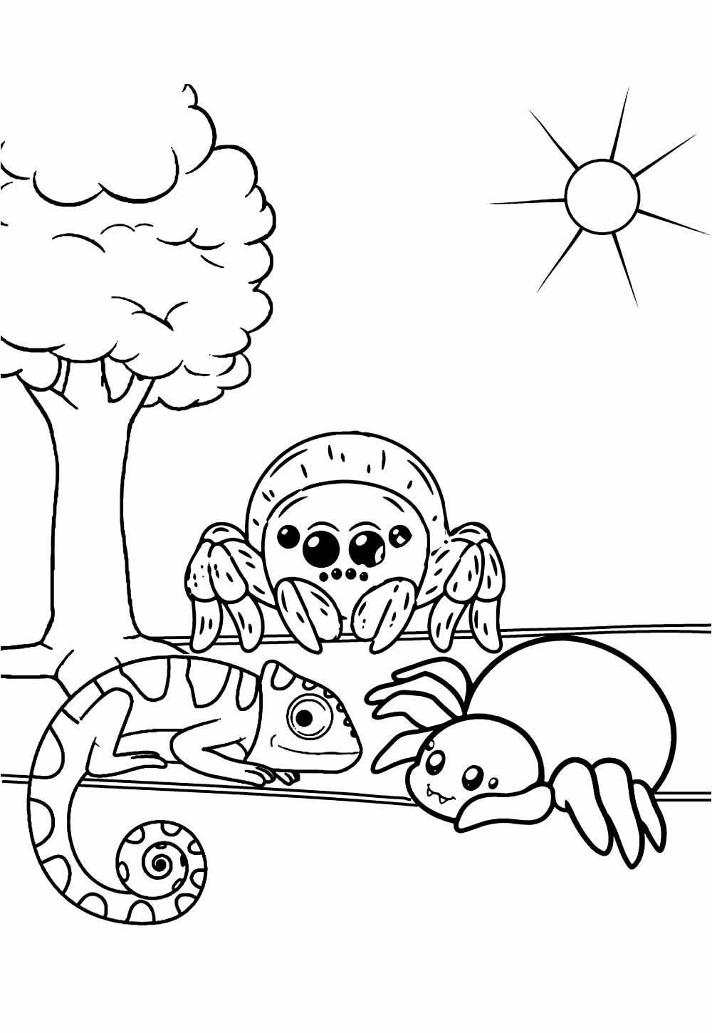 Desenhos Lucas, a Aranha Colorir