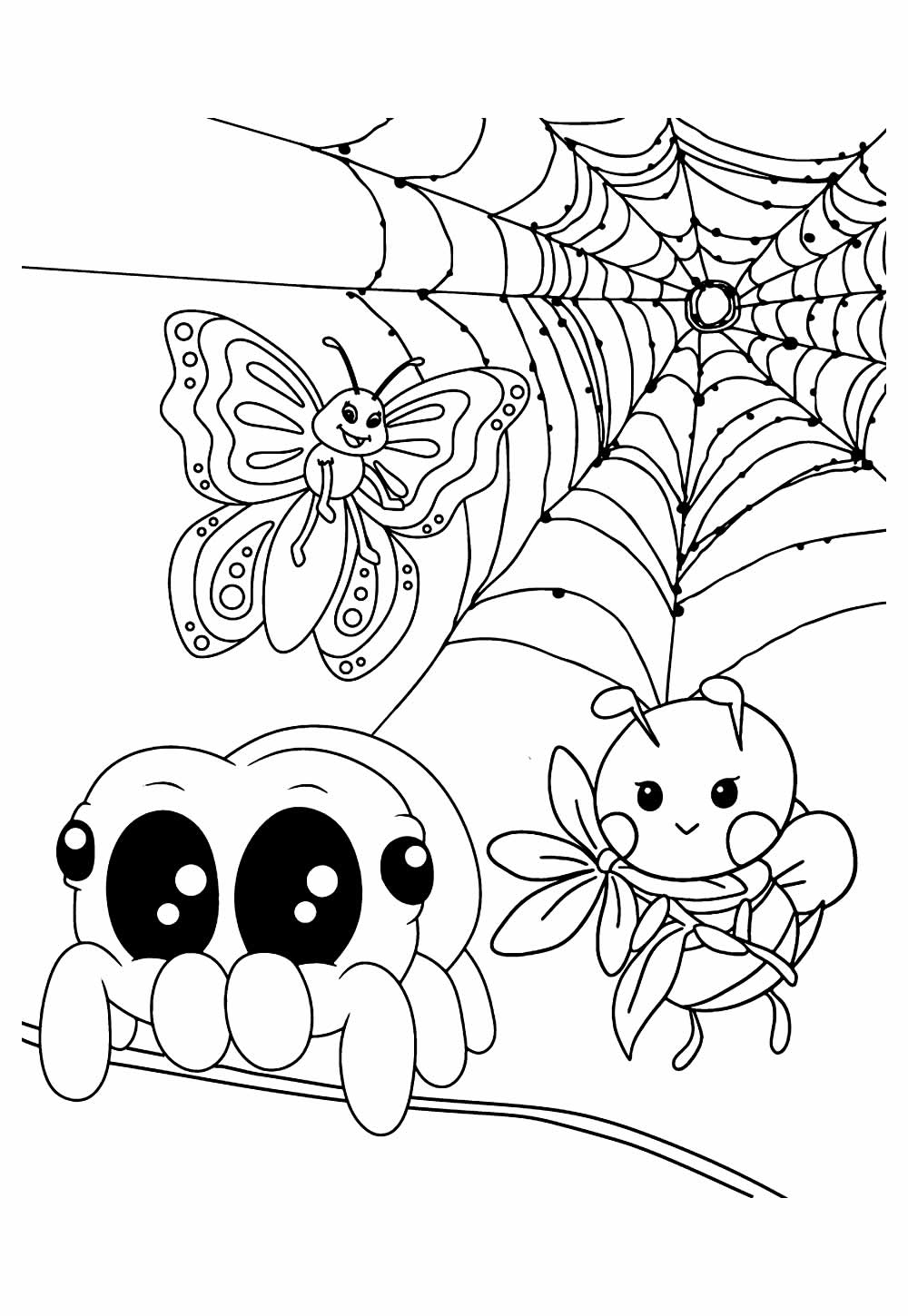 Desenhos Lucas, a Aranha Pintar e Colorir
