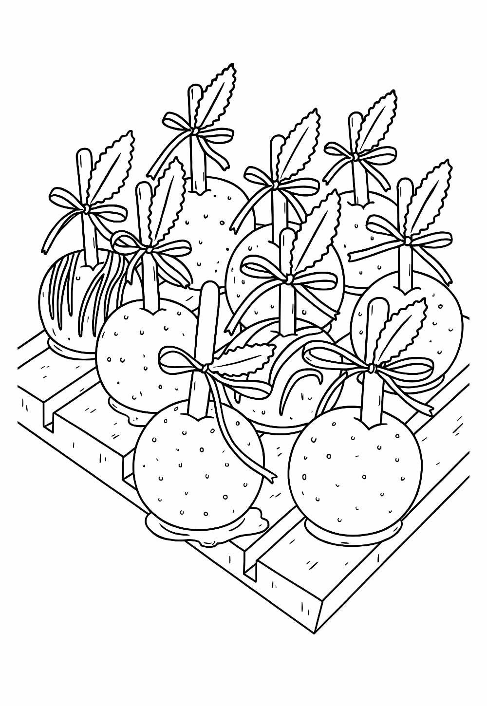 Desenho de Maçã do Amor para imprimir