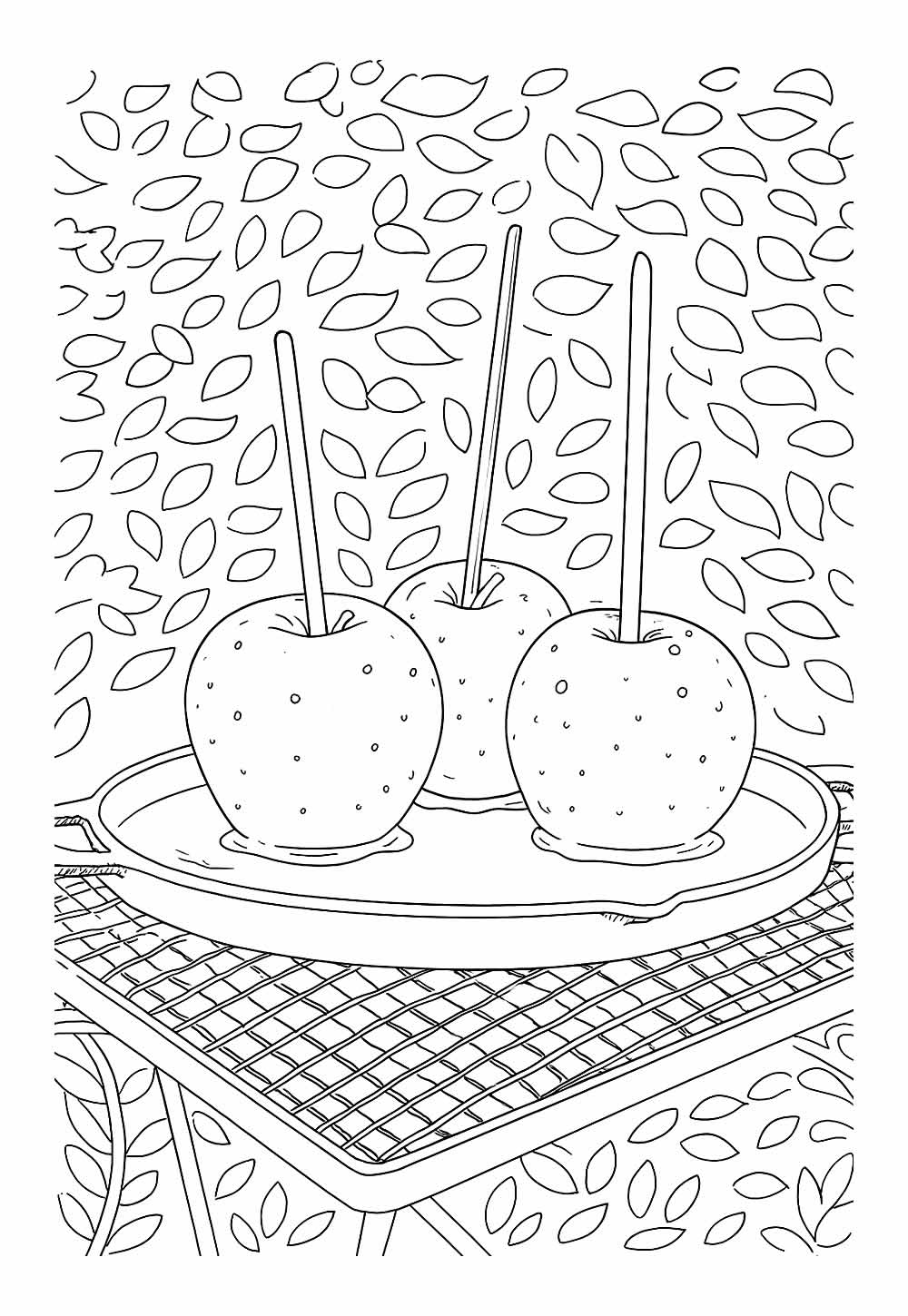 Desenhos de Maçã do Amor para colorir