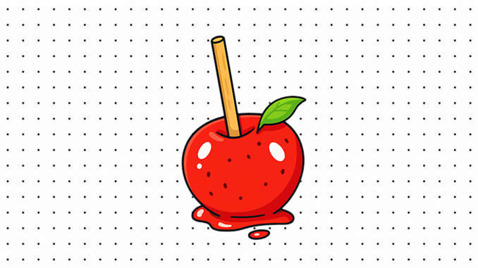 Desenhos de Maçã do Amor para colorir