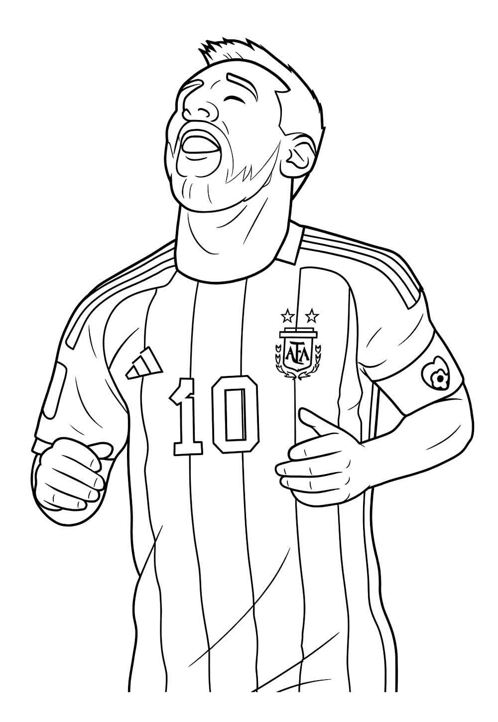 Desenho de Messi para colorir