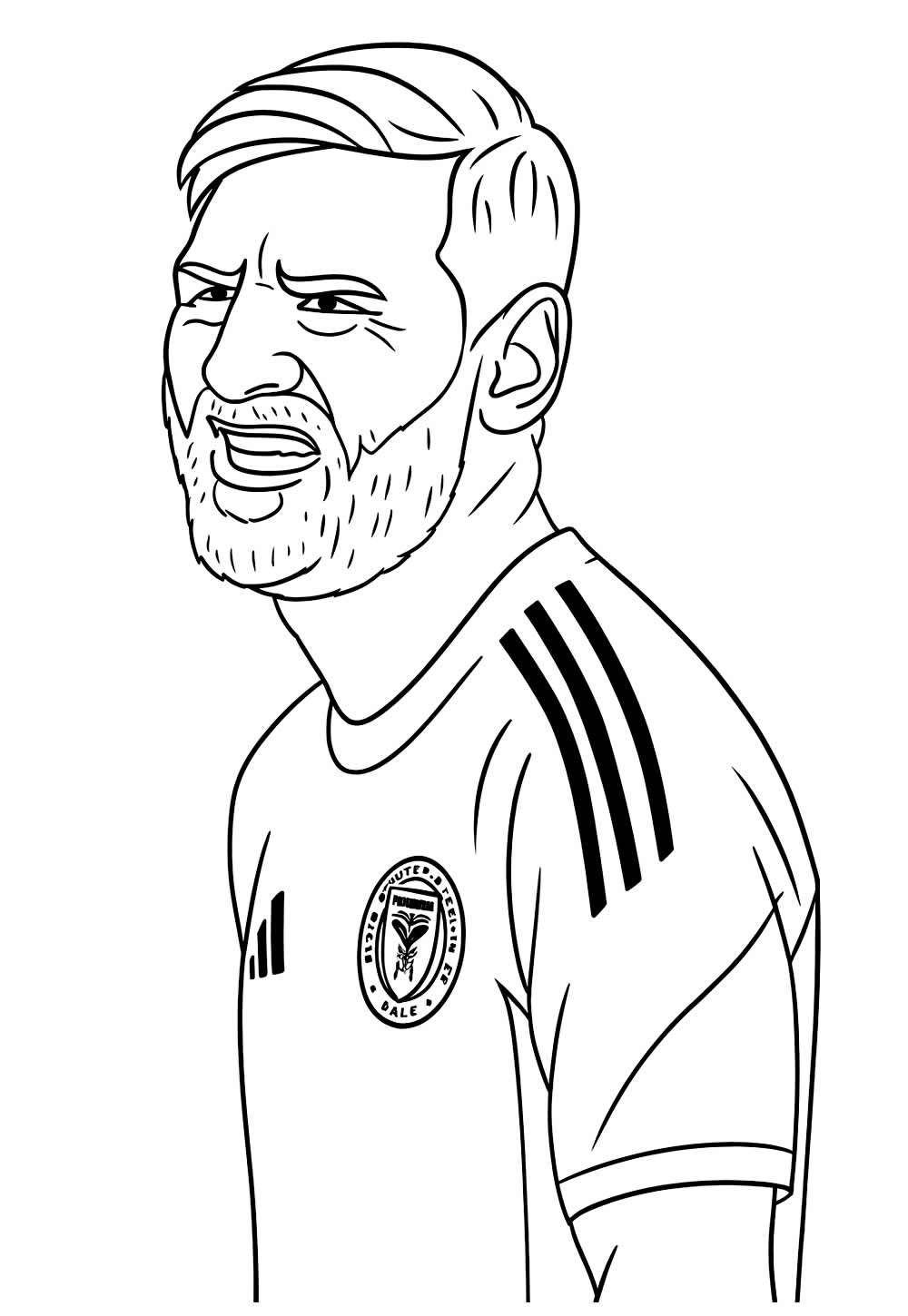 Desenho Atual de Messi para colorir
