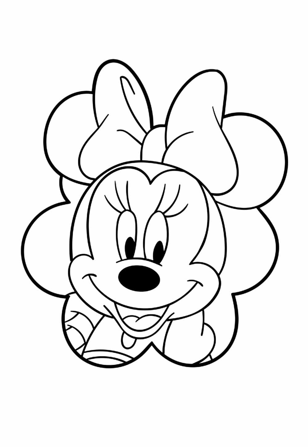 Desenho da Minnie para imprimir