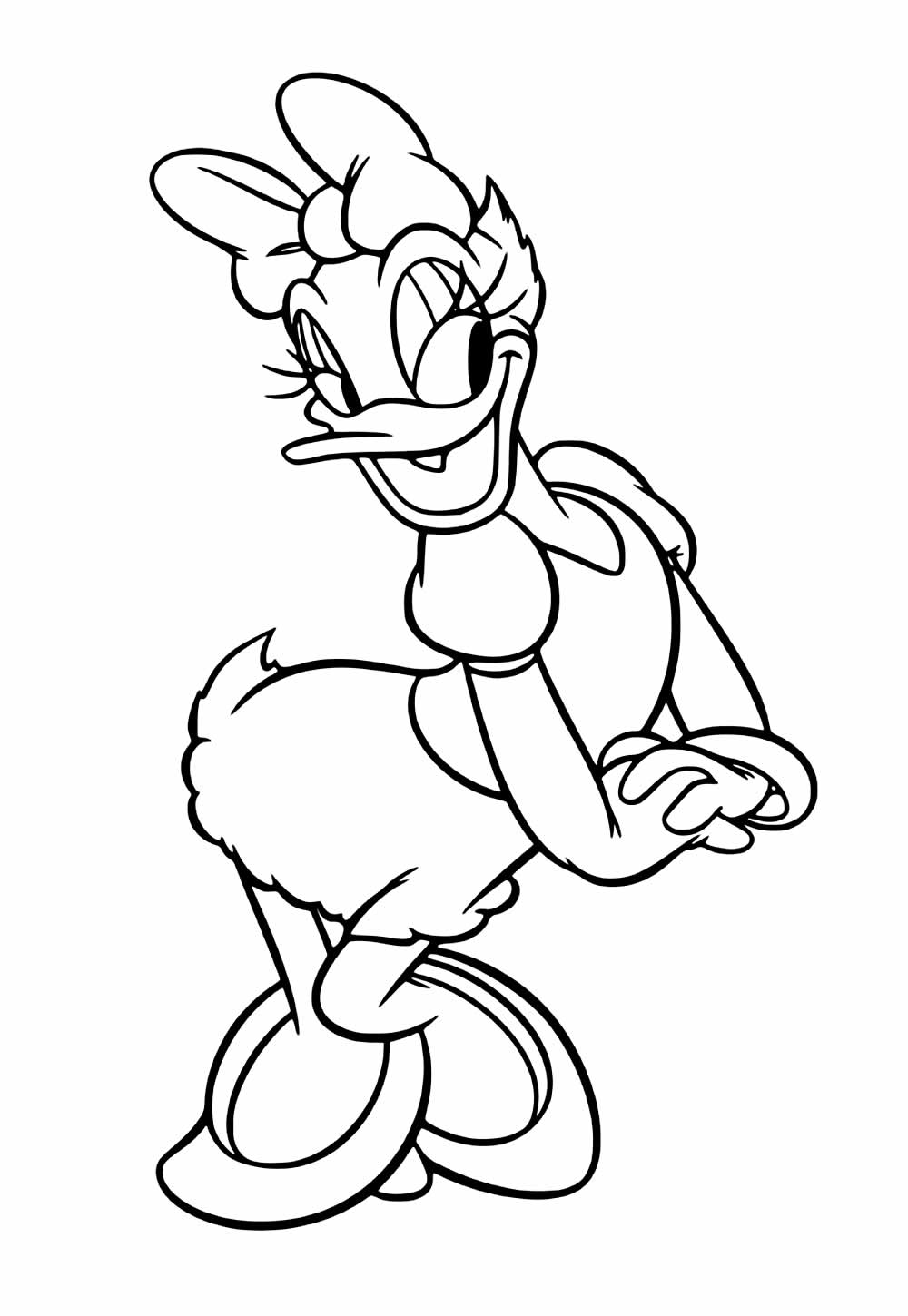 Desenho do Daisy Duck para imprimir - Margarida