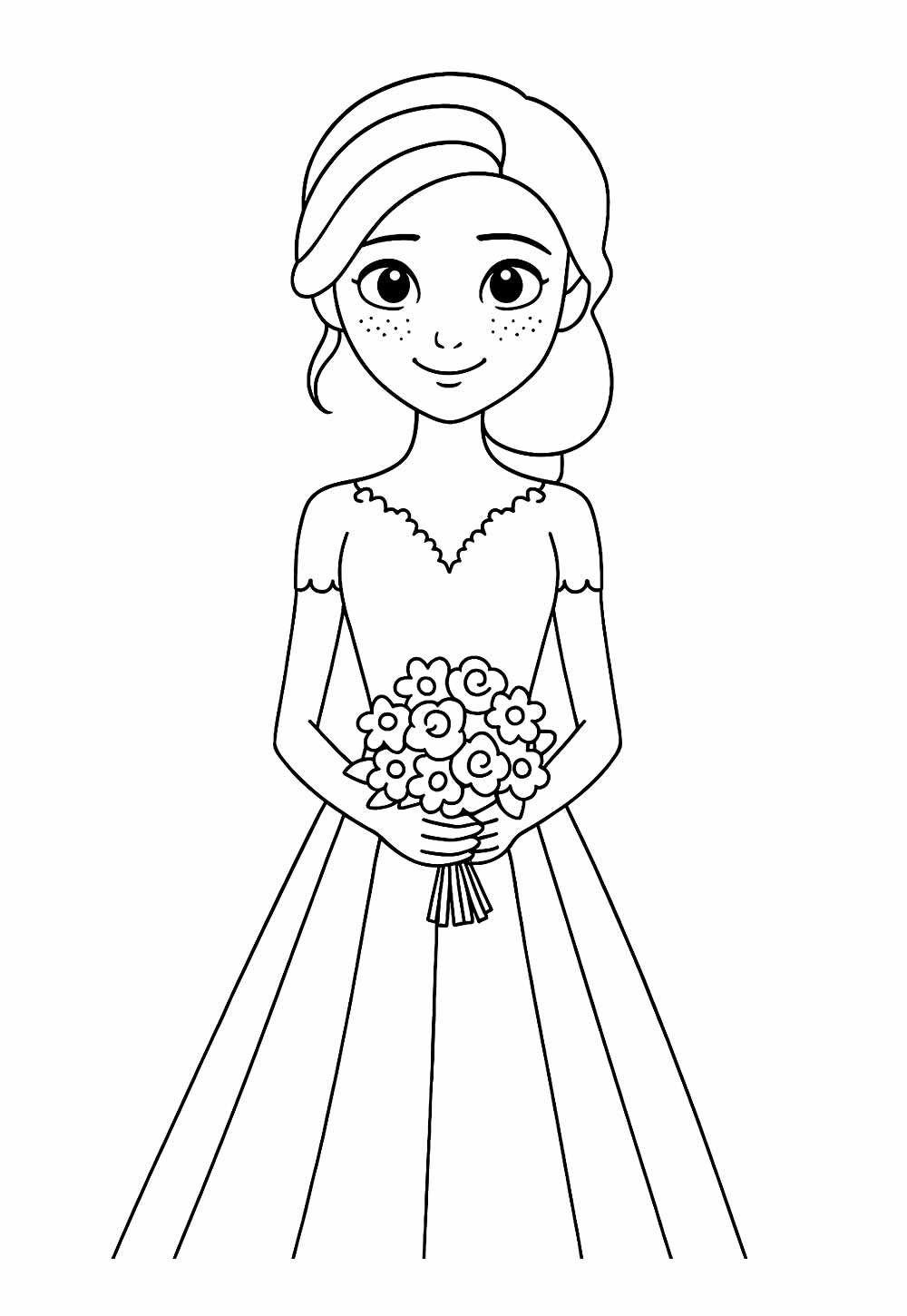 Desenhos de Noiva para colorir