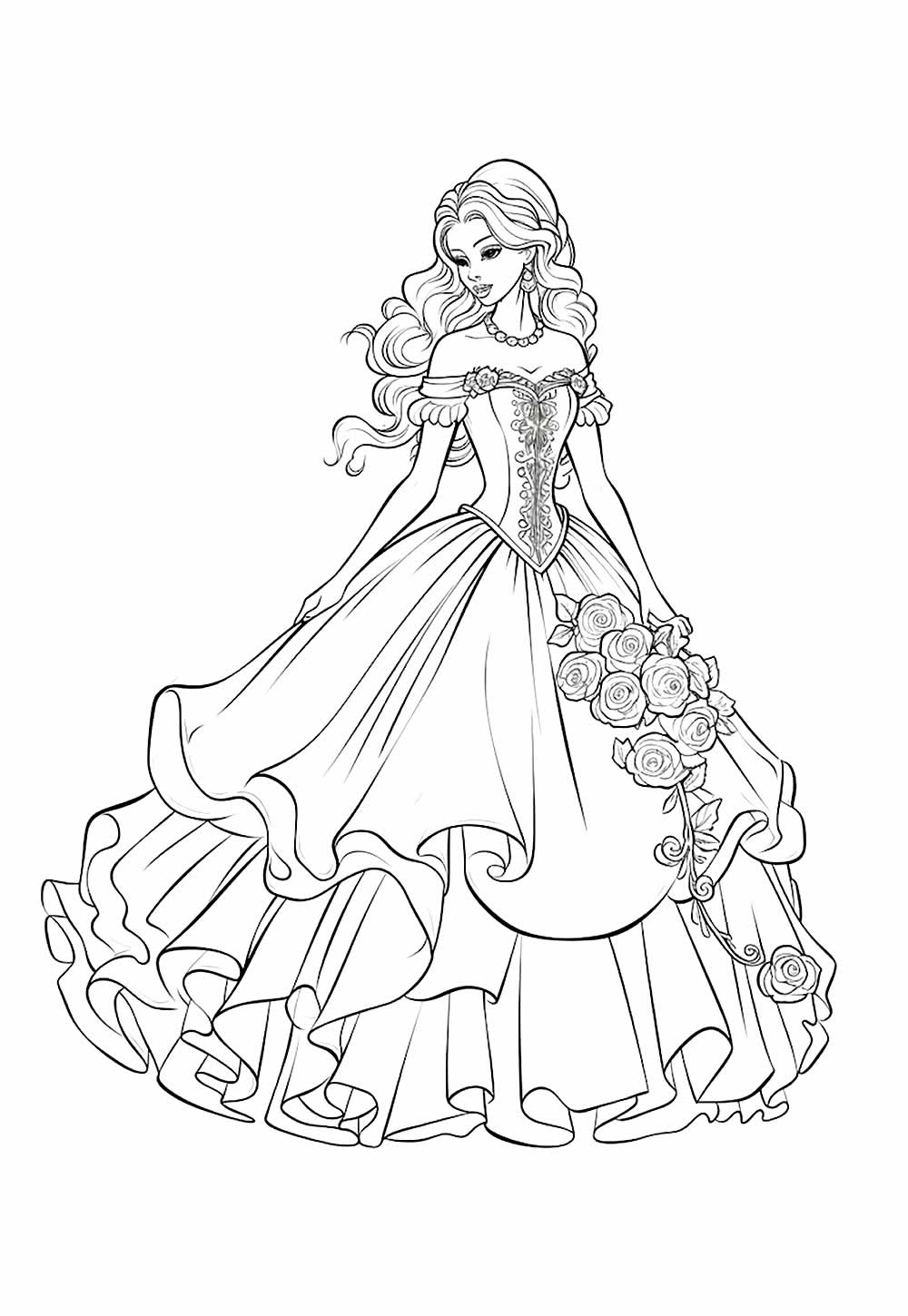 Desenhos de Noiva para colorir