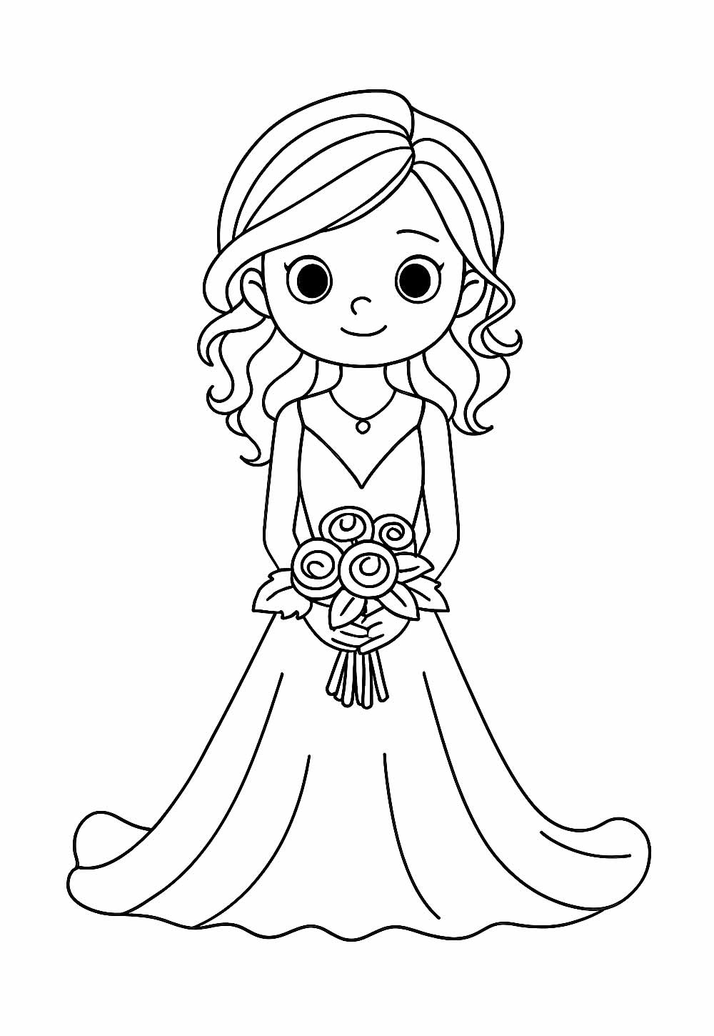 Desenhos de Noiva para colorir