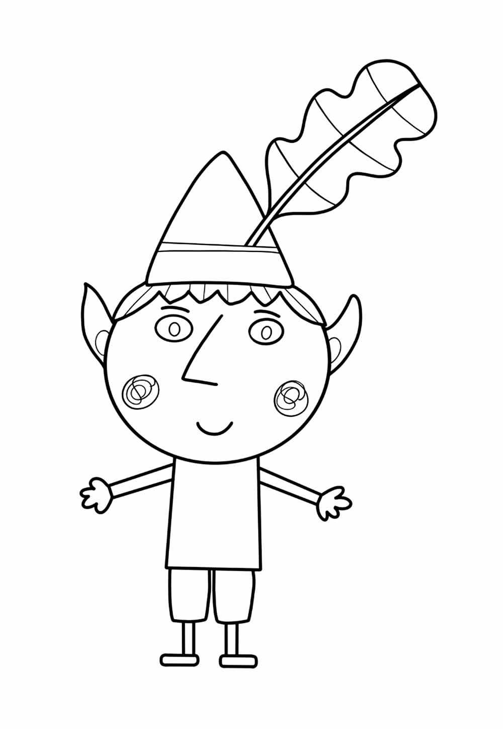 Desenho do Pequeno Reino de Ben e Holly para pintar