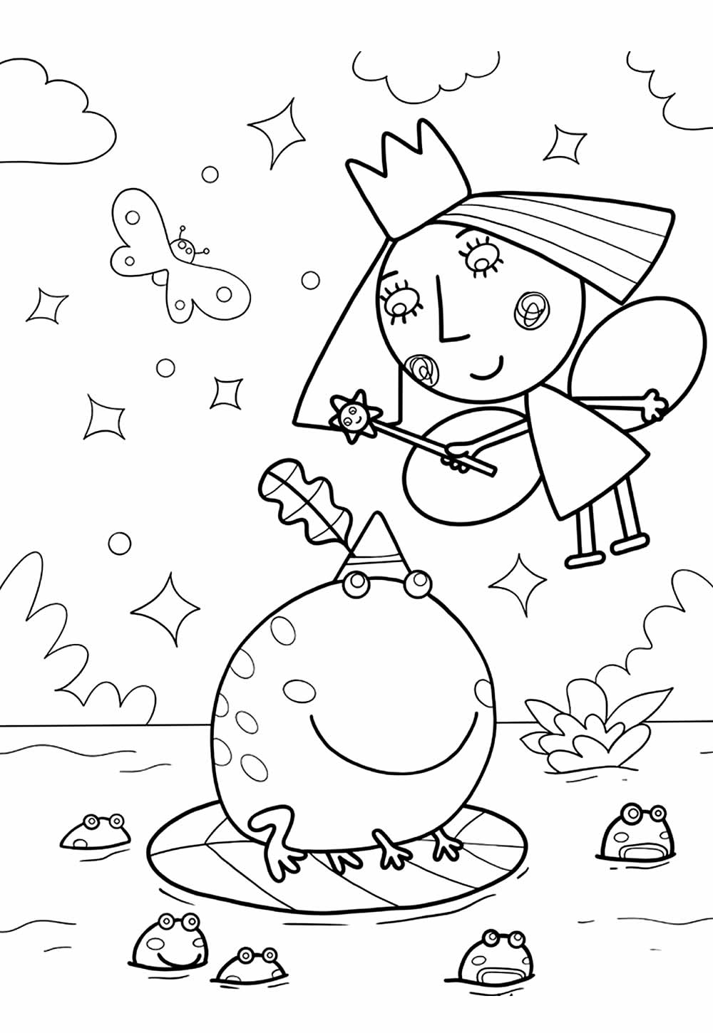 O Pequeno Reino de Ben e Holly para pintar e colorir