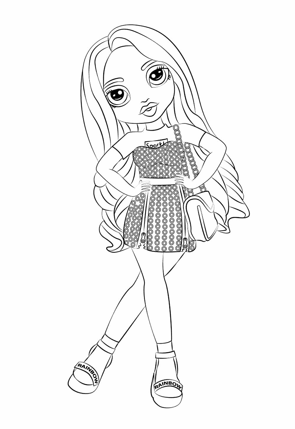 Desenho de Rainbow High para imprimir