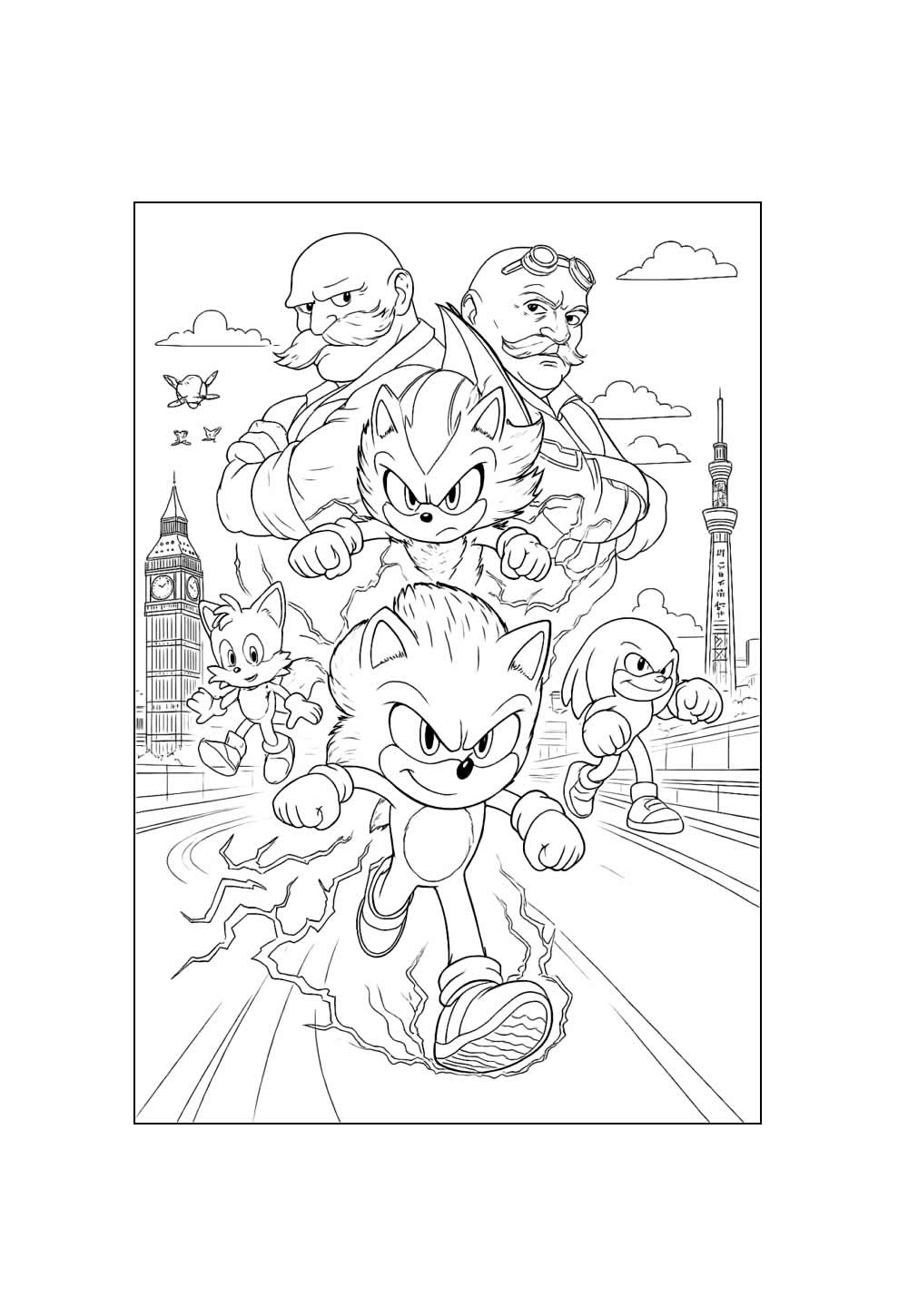 Desenhos do Sonic para Pintar
